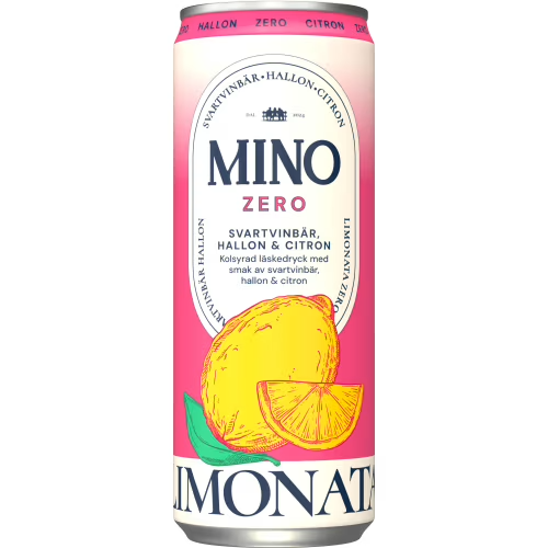 Mino Zero Limonata Svartvinbär Hallon 33cl