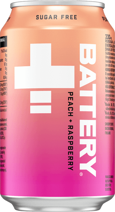 Battery Energy Peach Raspberry 33cl