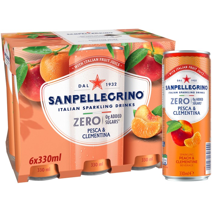 San Pellegrino Peach & Clementine Zero 33cl x 6st
