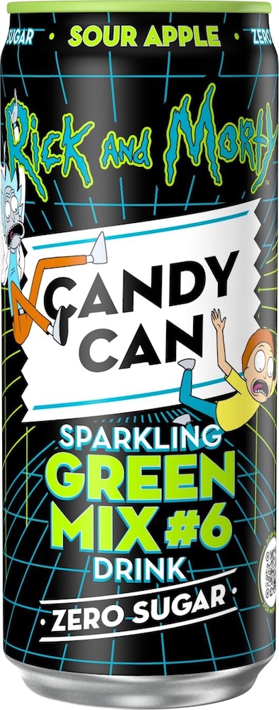 Candy Can Soda Rick & Morty Green Mix #6 - Sour Apple 33cl