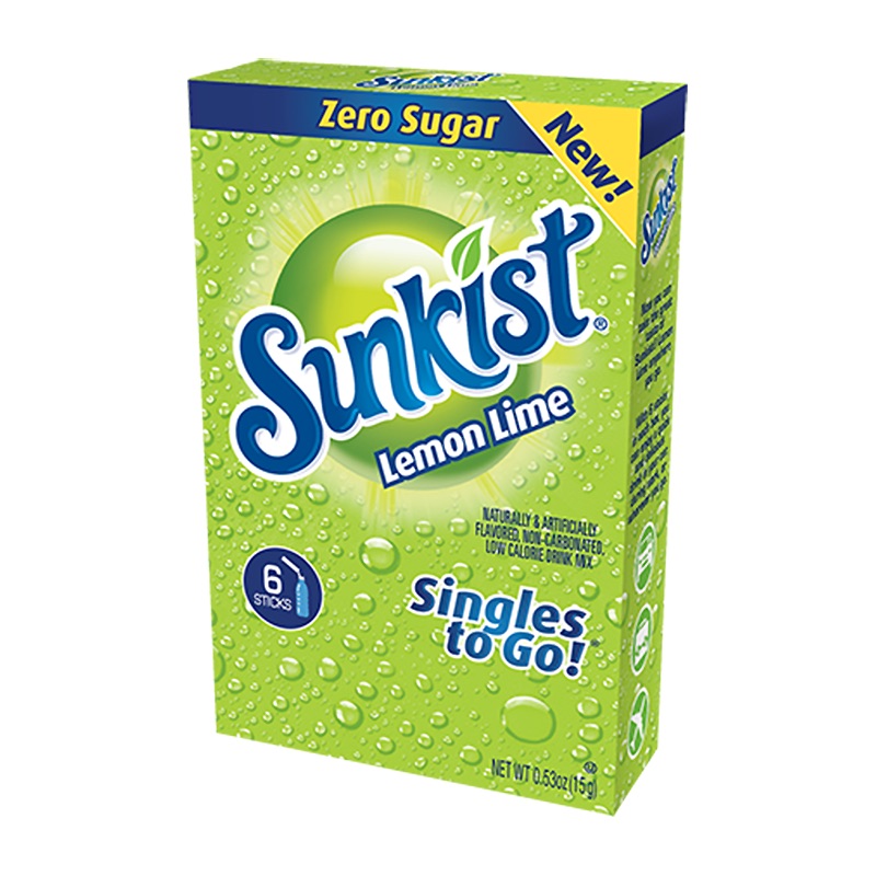 Sunkist Singles to Go 6-pack Zero - Lemon Lime 15g