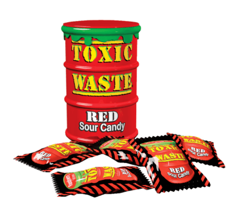 Toxic Waste Red Drum Extreme Sour Candy 42g