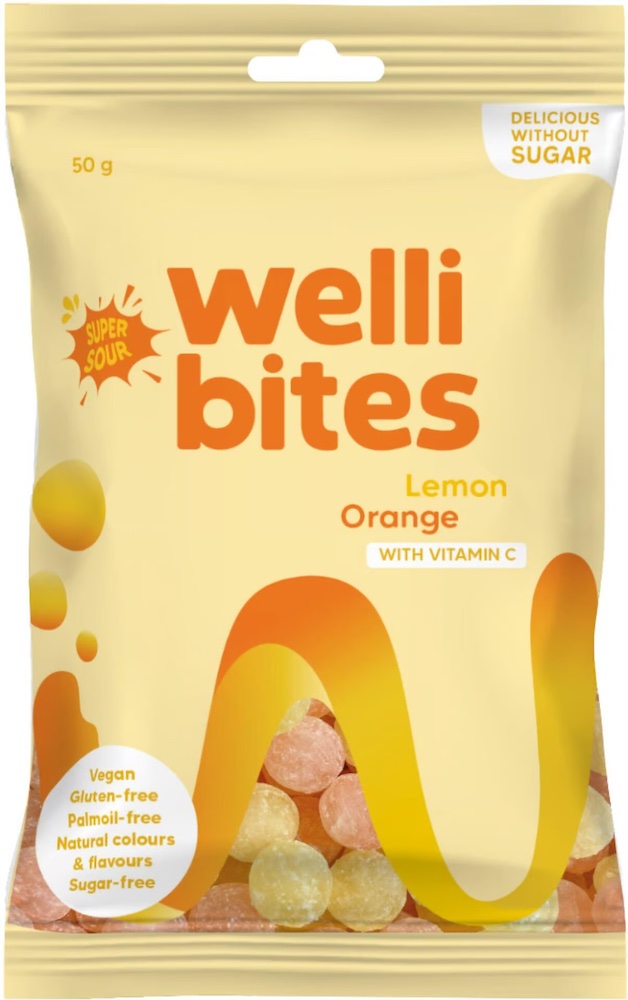 Wellibites Super Sour Lemon & Orange 50g