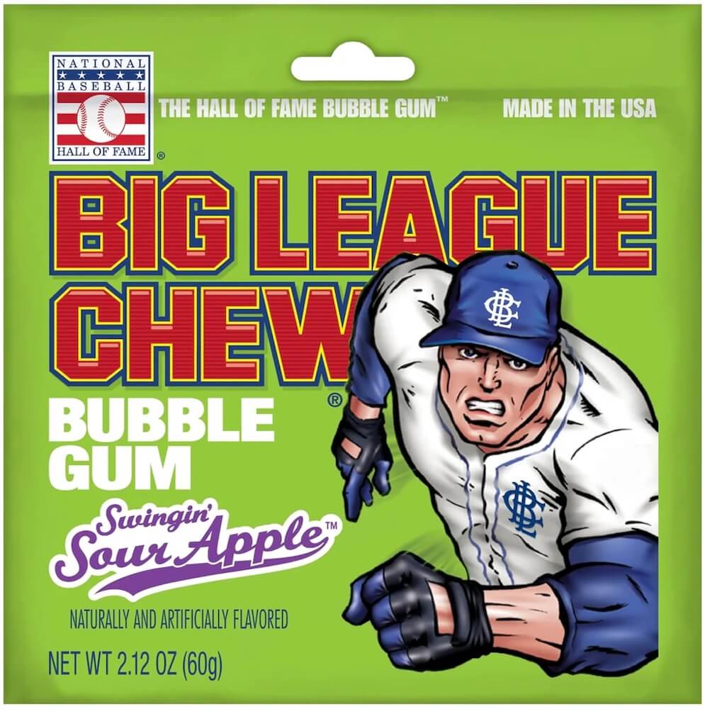 Big League Chew Bubble Gum Sour Apple 60g(BF:2025-08-07)