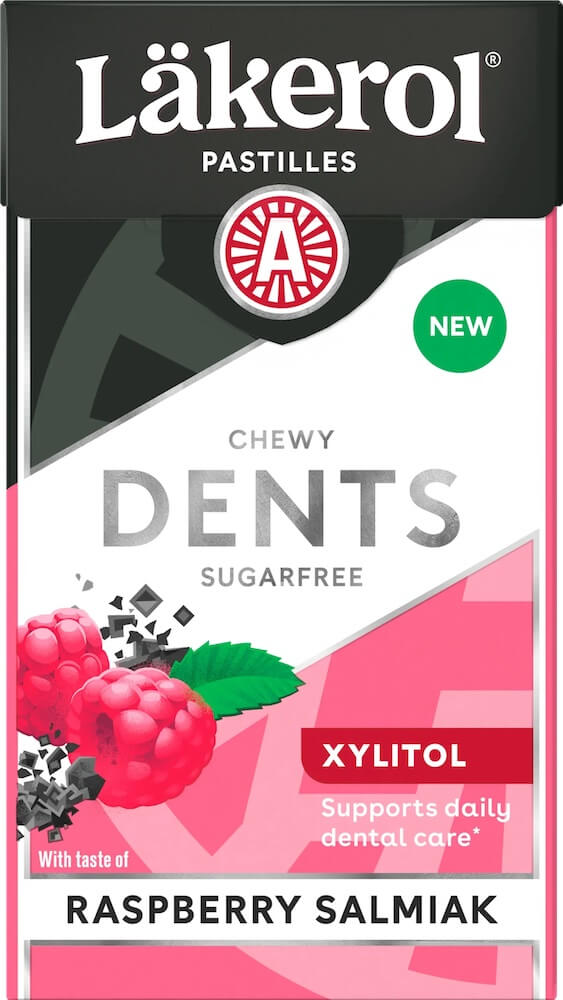 Läkerol Dents Raspberry Salmiak 36g