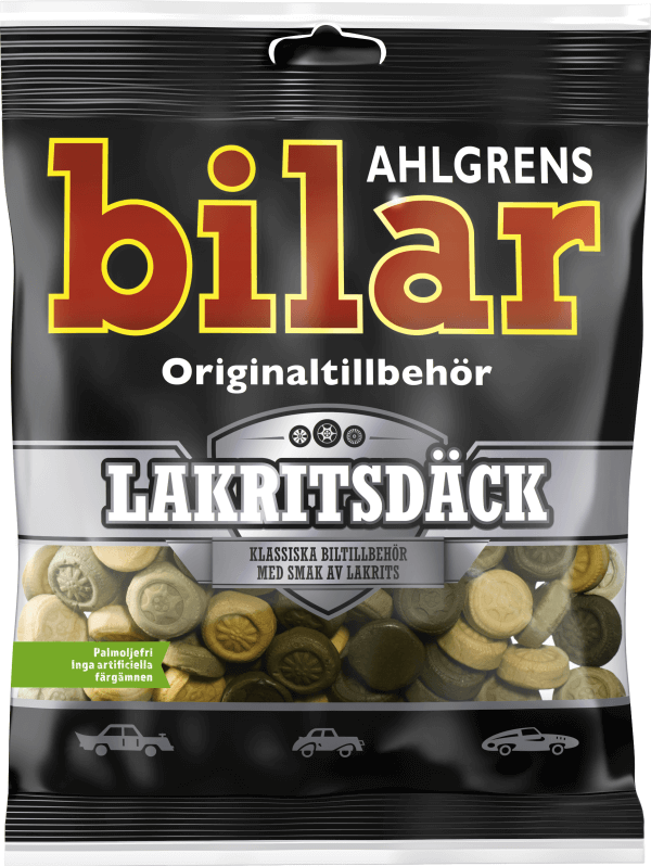 Ahlgrens Bilar Lakritsdäck påse 110g