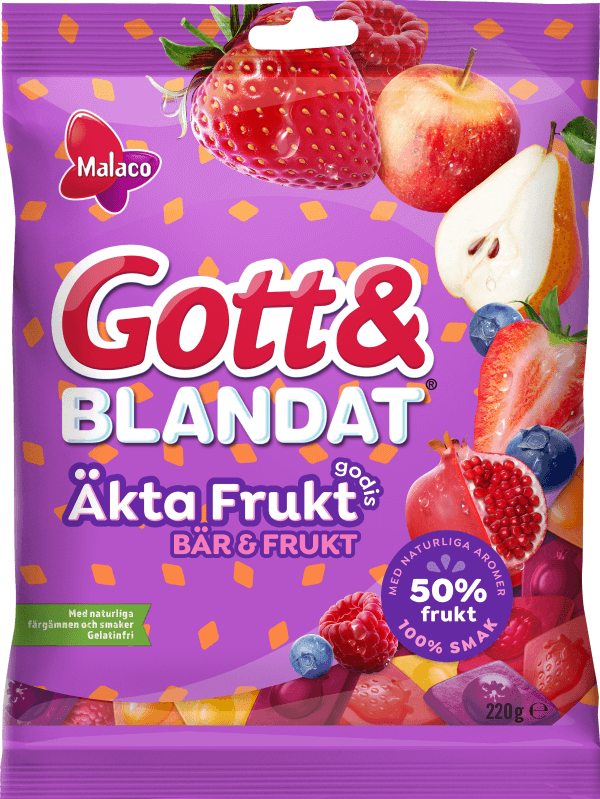 Malaco Gott & Blandat Äkta Frukt Bär & Frukt 100g