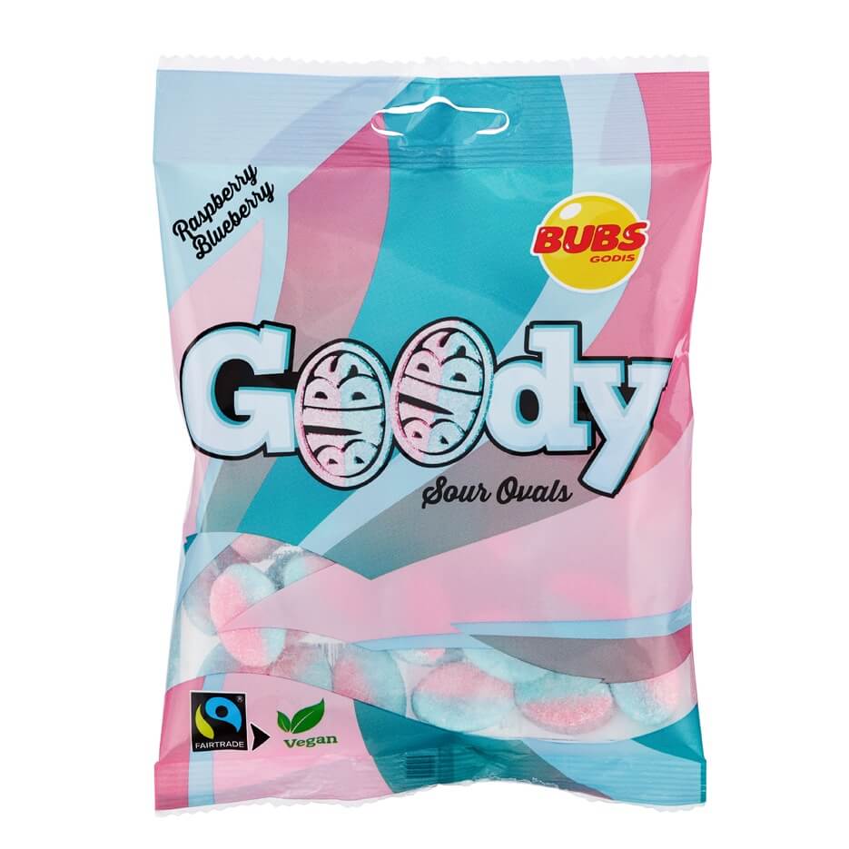 Bubs Goody Sour Ovals 90g x 12st