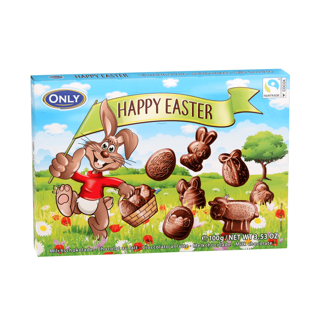 ONLY Milk Chocolate Happy Easter Figures 100g