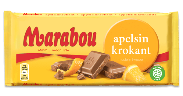 Marabou Apelsinkrokant 160g