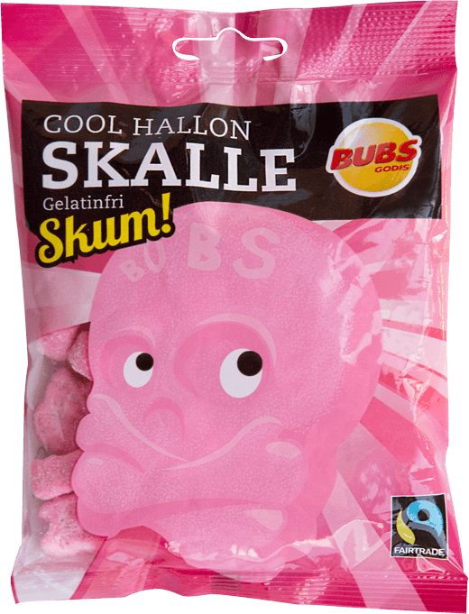Bubs Cool Hallonskalle Skum rosa 90g x 12st