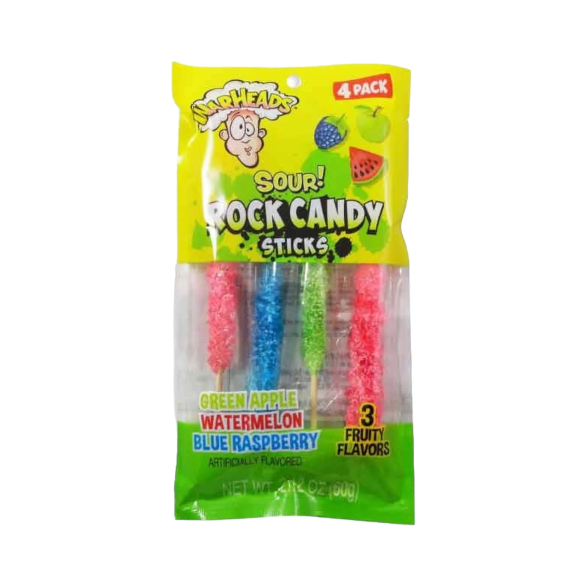 Warheads Sour Rock Candy Sticks 60g(BF:2025-07-31)