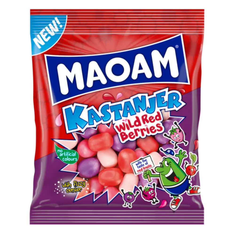Maoam Kastanjer Wild Red Berries 120g