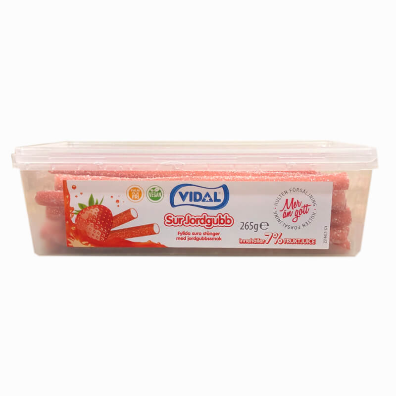 Vidal Sura Jordgubbsstänger 265g