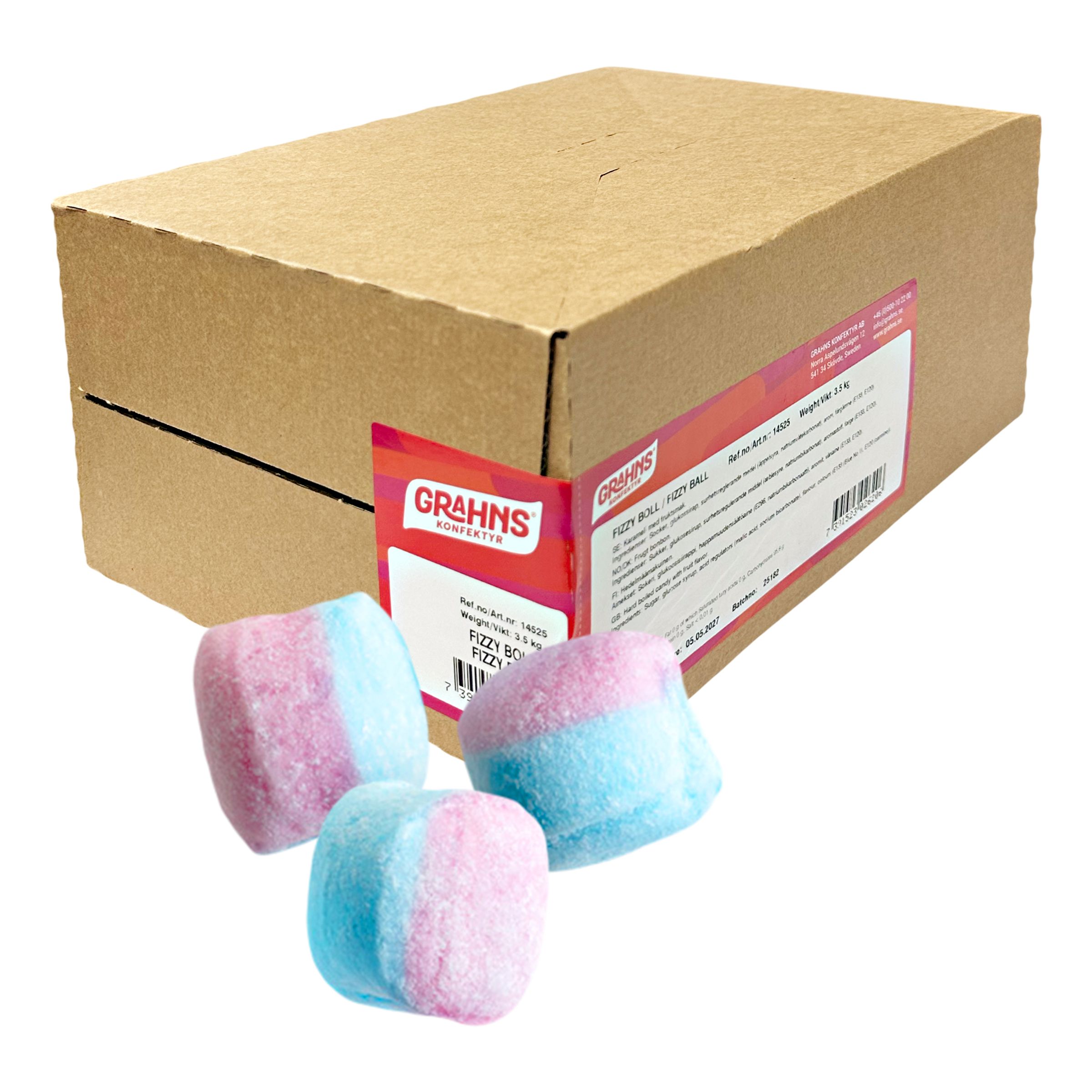 Fizzyboll Godis Storpack - 3,5 kg