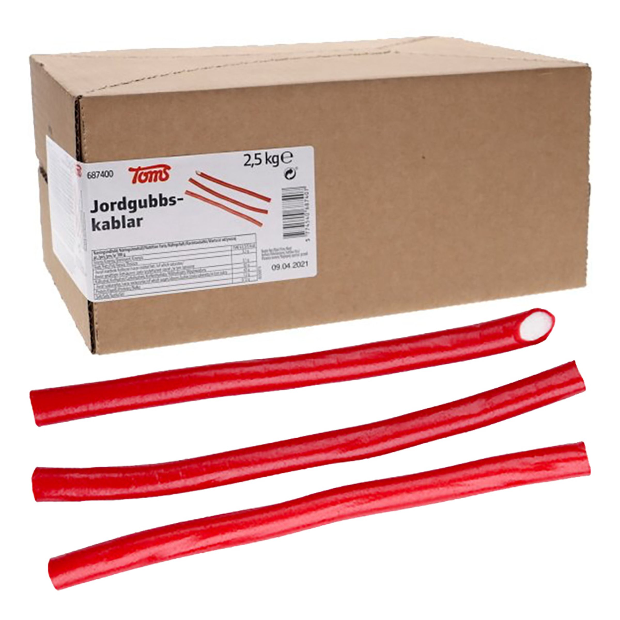 Jordgubbsremmar Storpack - 2,5 kg