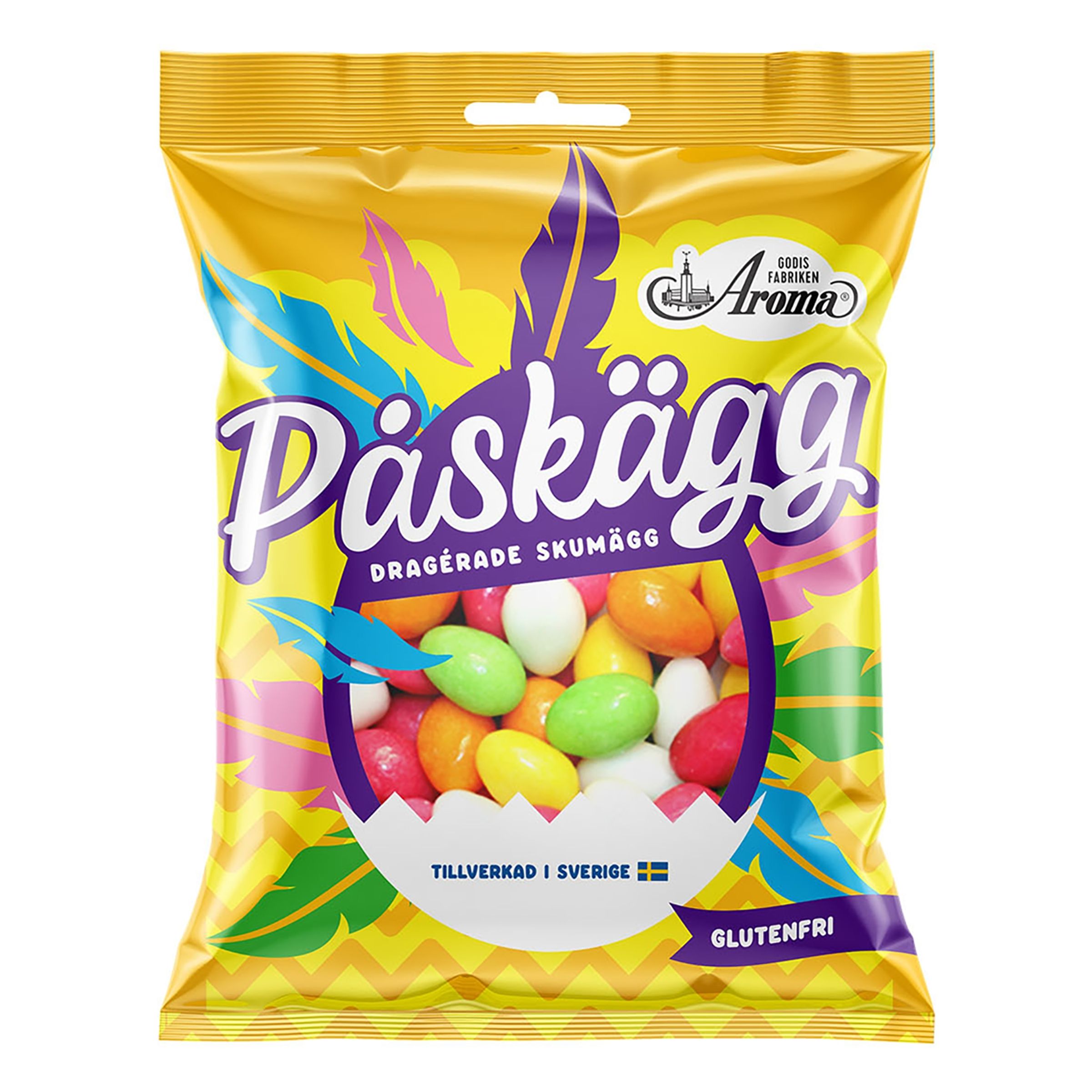 Dragerade Skumägg Godispåse - 130 gram