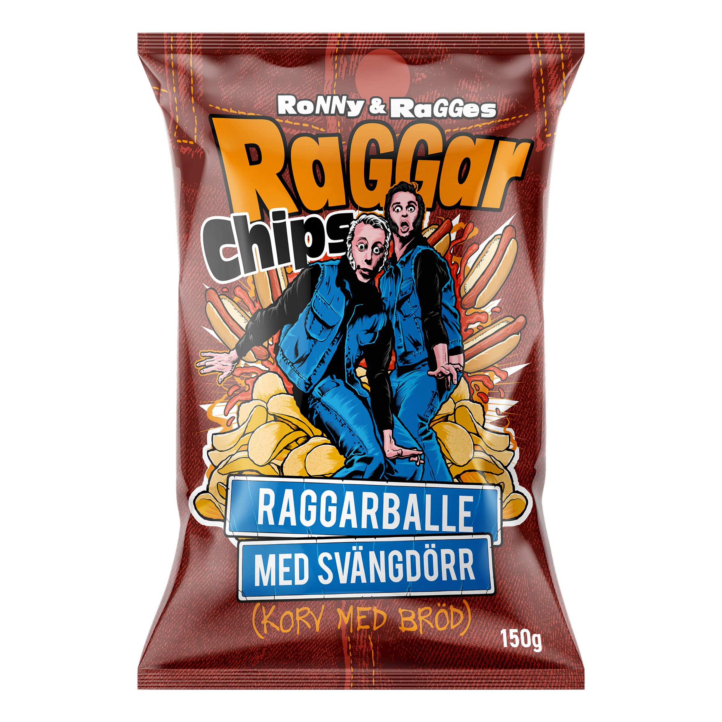 Raggarchips Raggarballe med Svängdörr - 150 gram