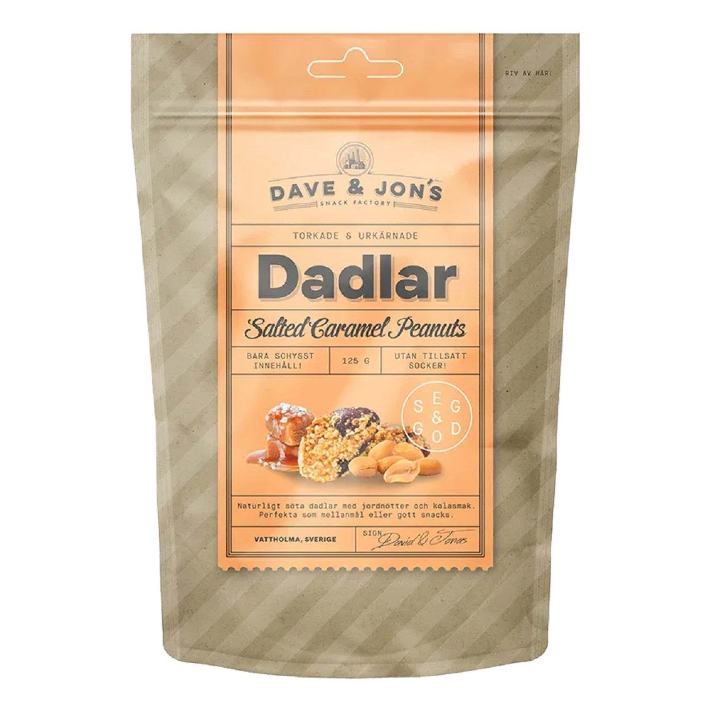 Dave & Jon's Dadlar Salted Caramel Peanuts - 125 gram
