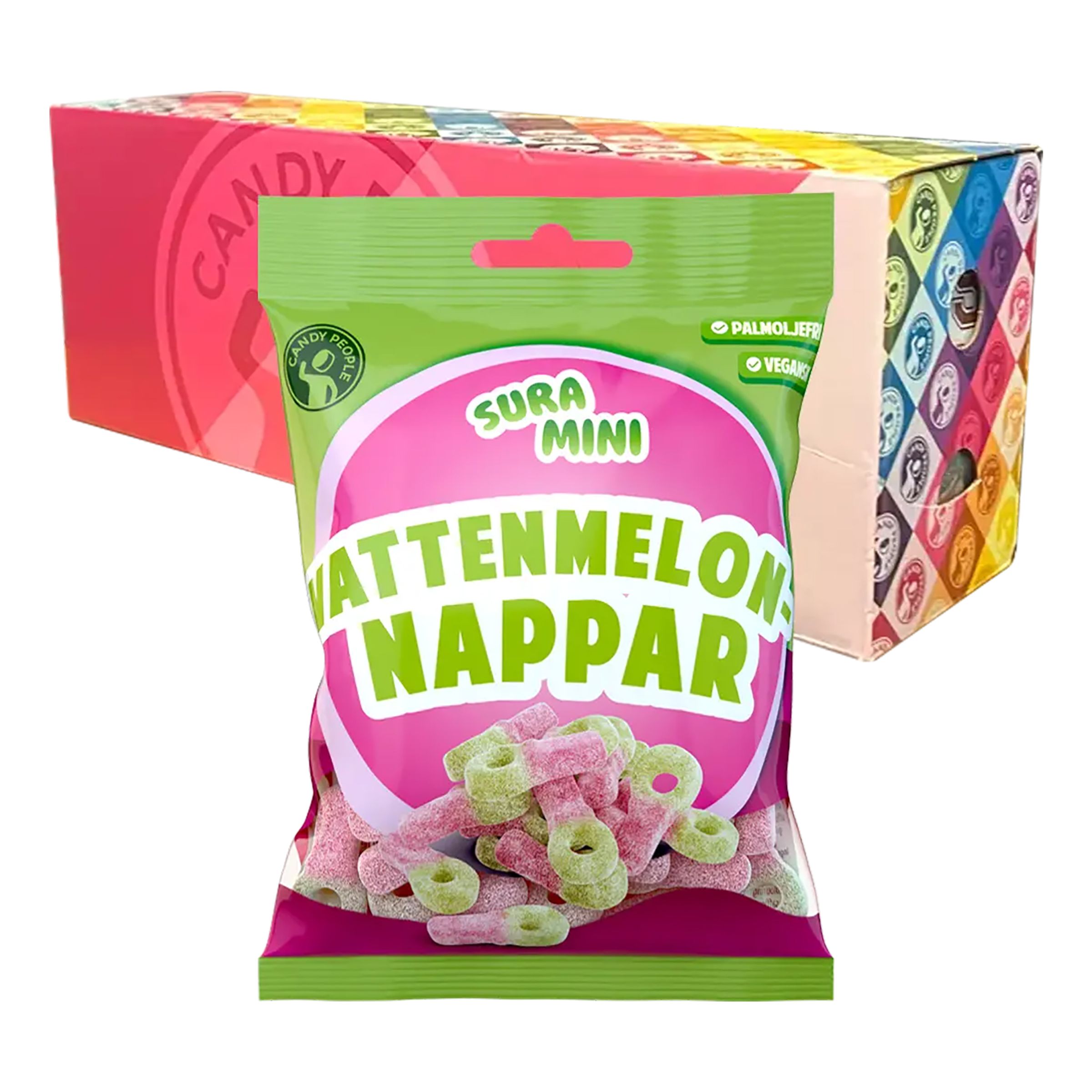 Sura Mini Vattenmelonnappar Storpack - 18-pack