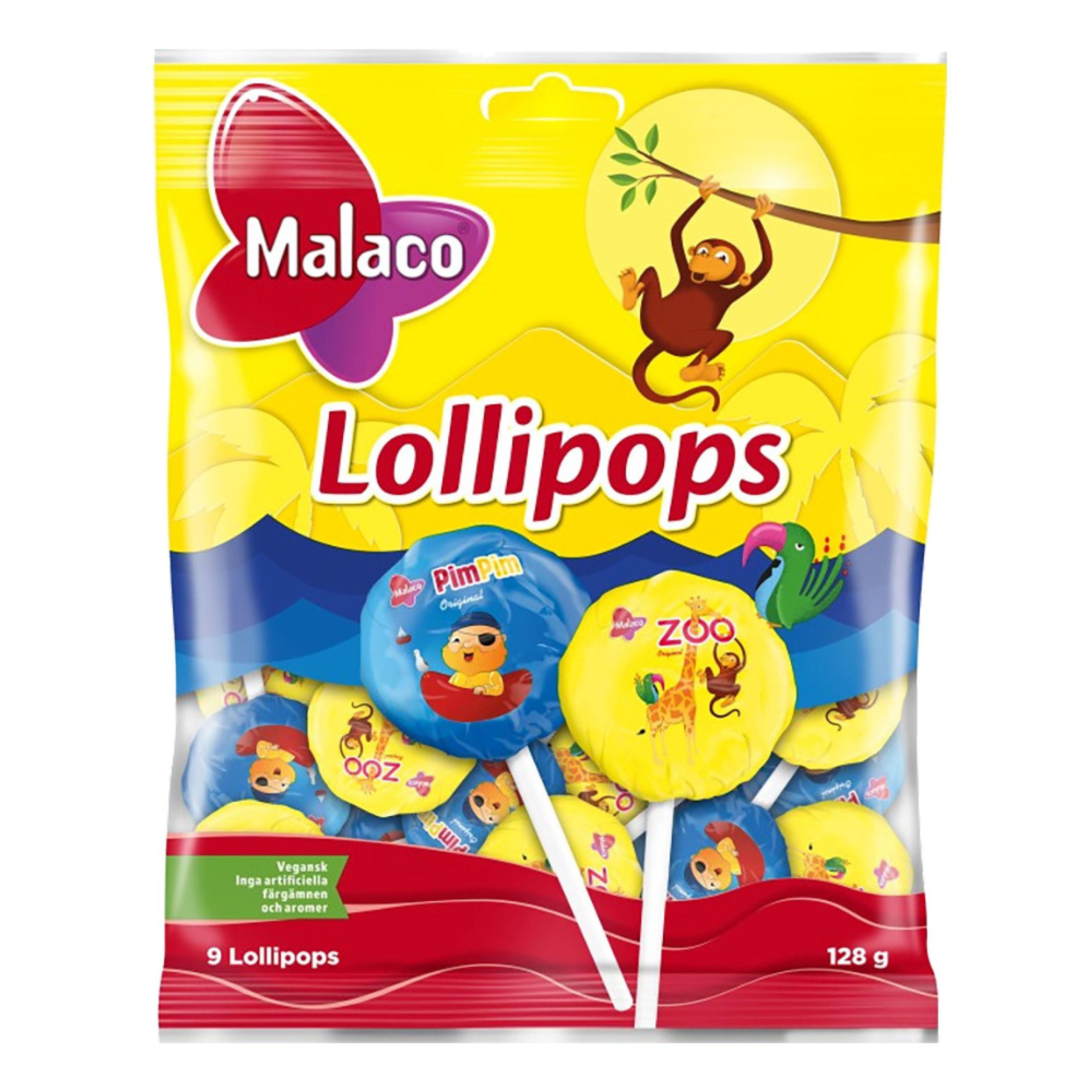 Malaco Lollipops - 128 gram
