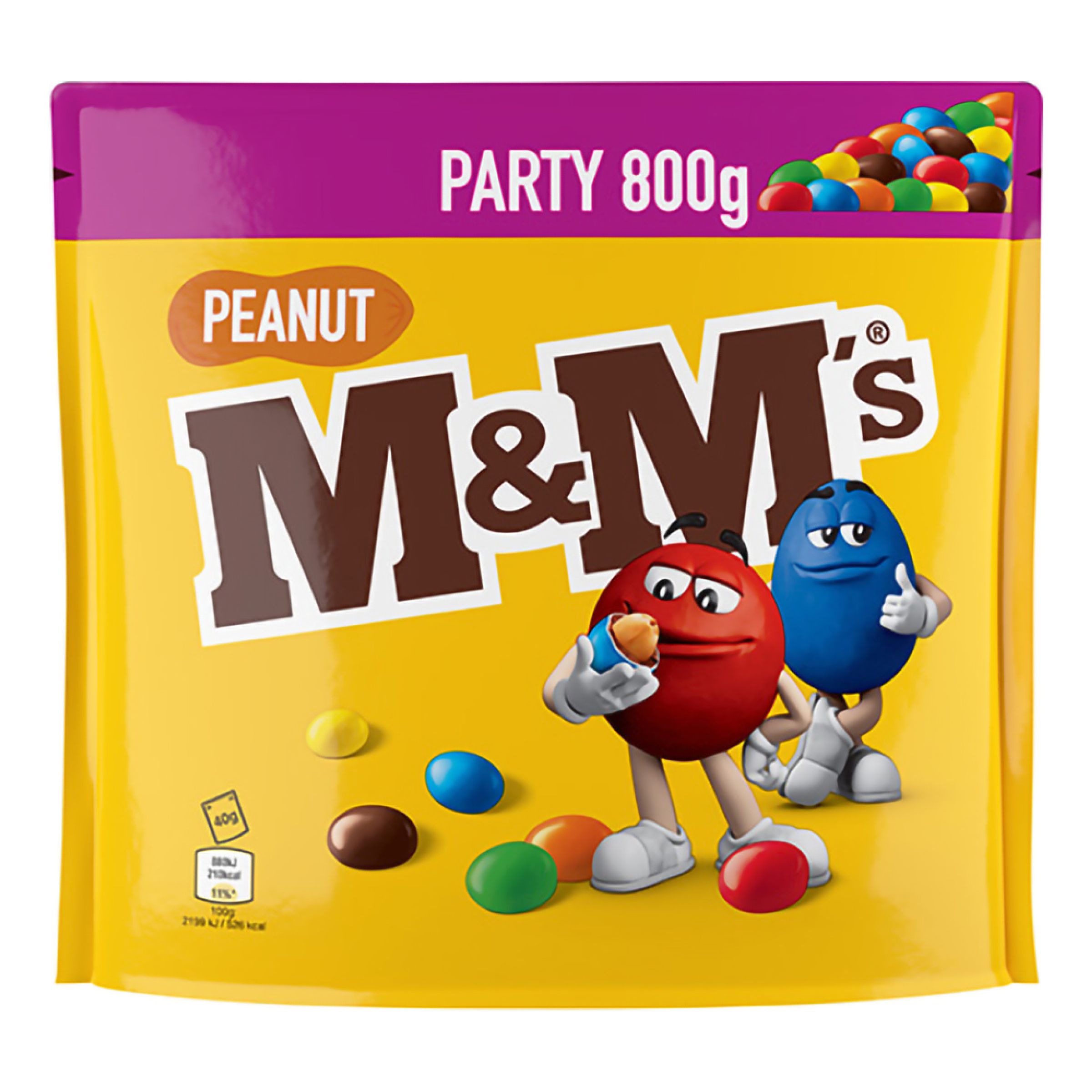 M&M Peanut Party Bag - 800 gram