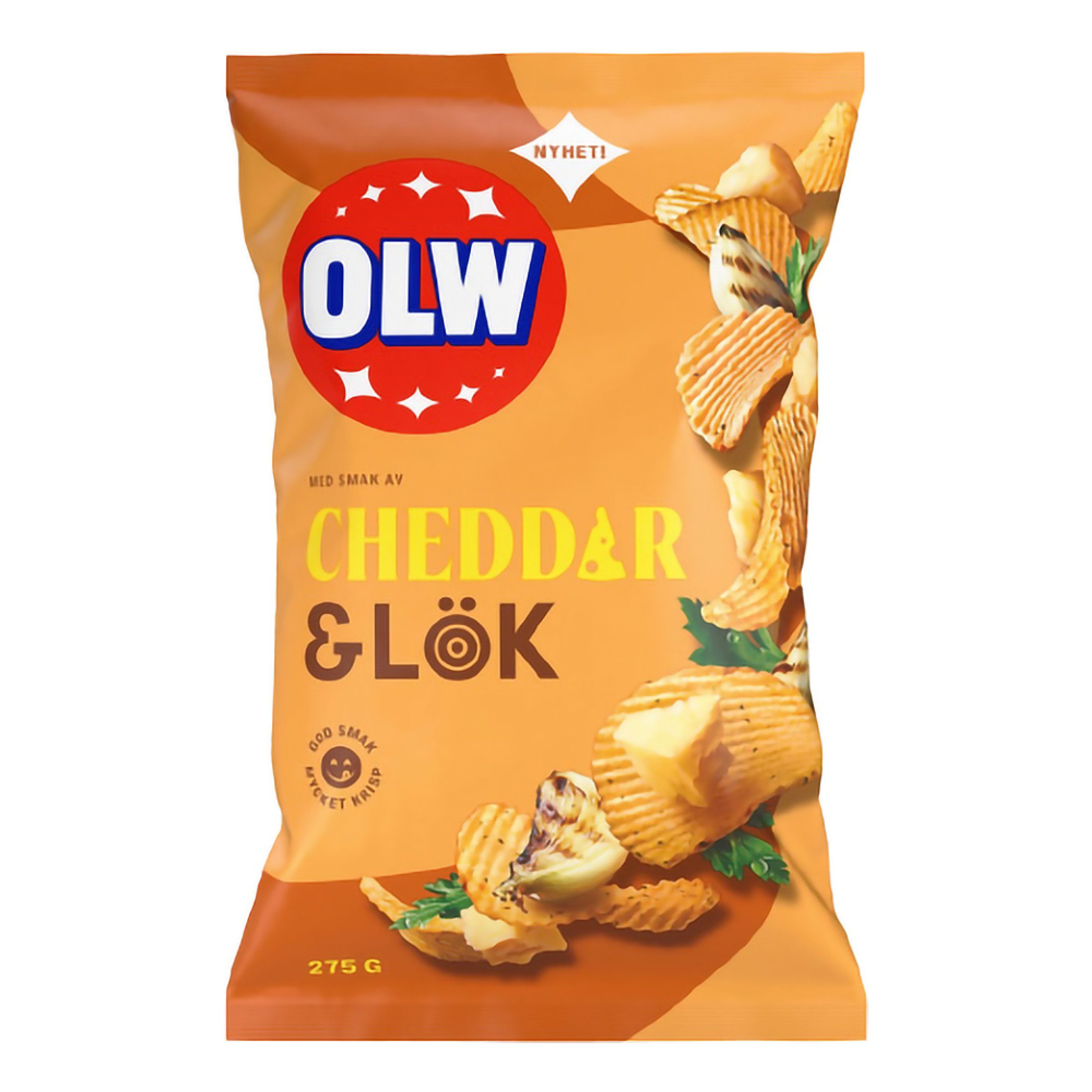 OLW Cheddar & Lök - 275 gram
