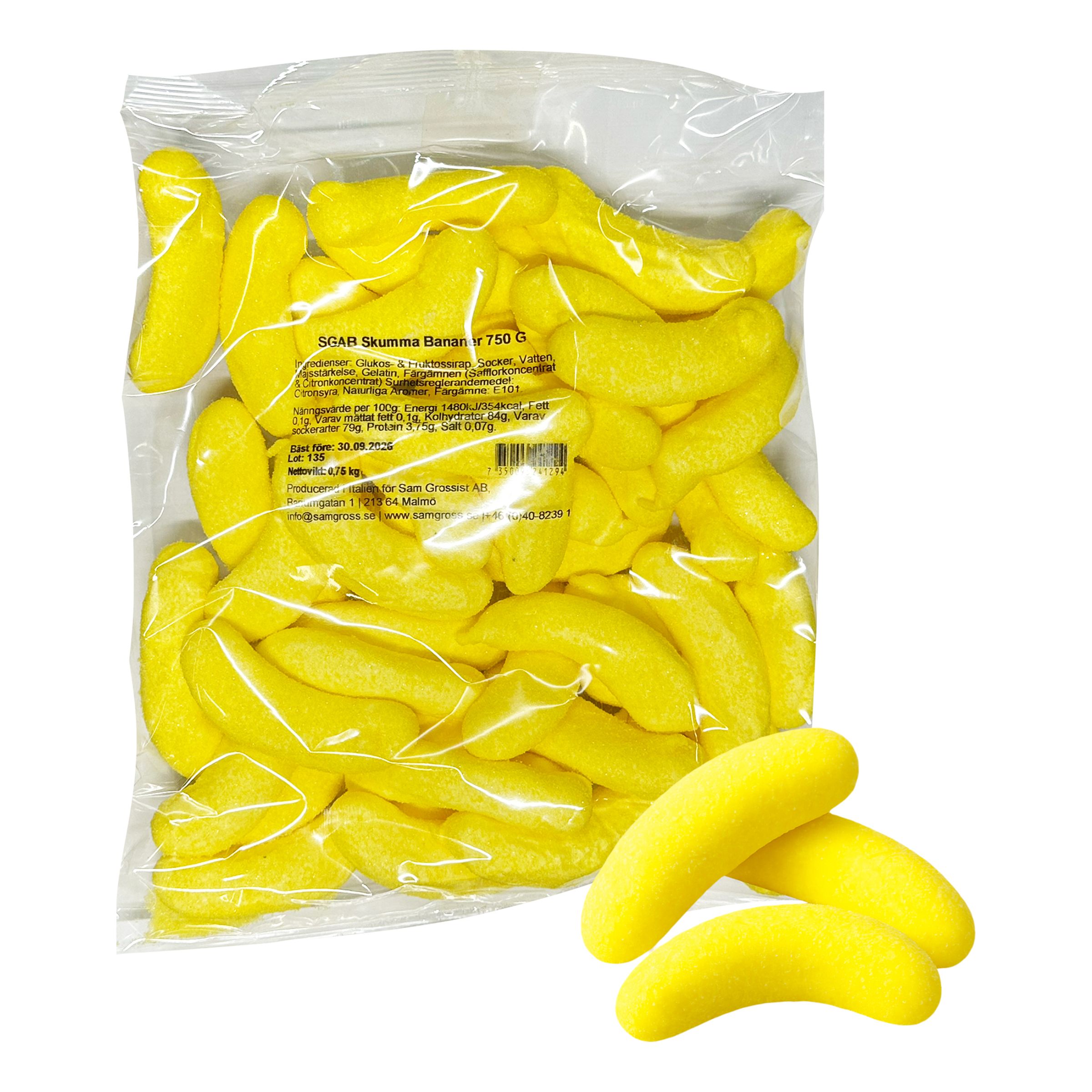 Skumma Bananer Storpack - 750 gram