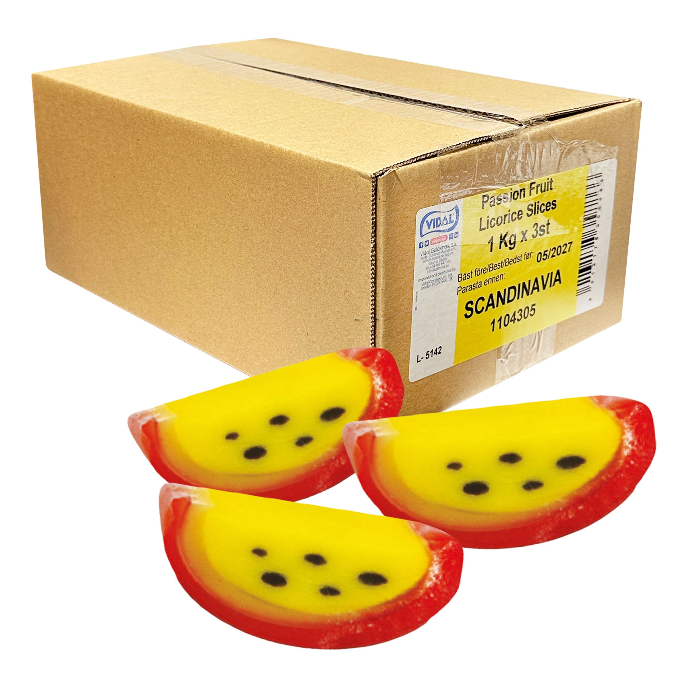 Passion Fruit Slices Licorice Storpack - 3 kg