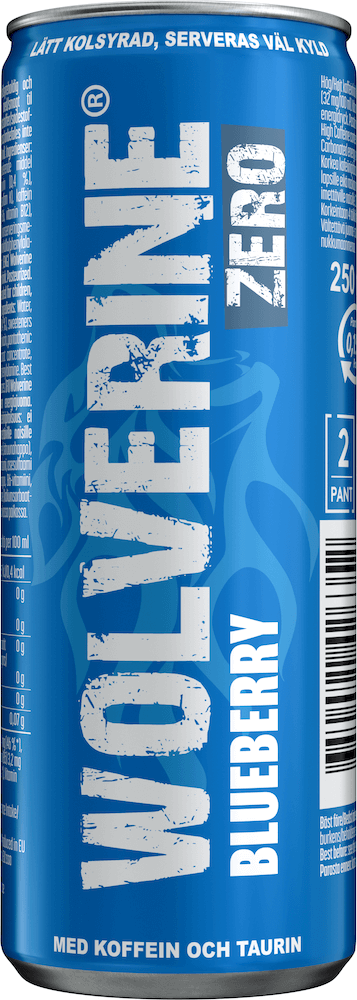 Wolverine Energidryck Zero Blueberry 25cl