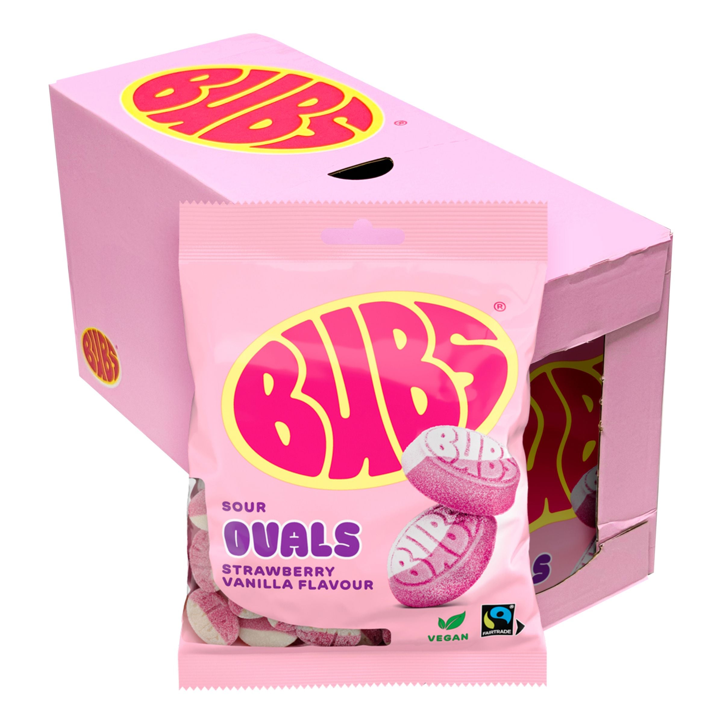 BUBS Strawberry Vanilla Ovals Storpack - 12 x 90 g