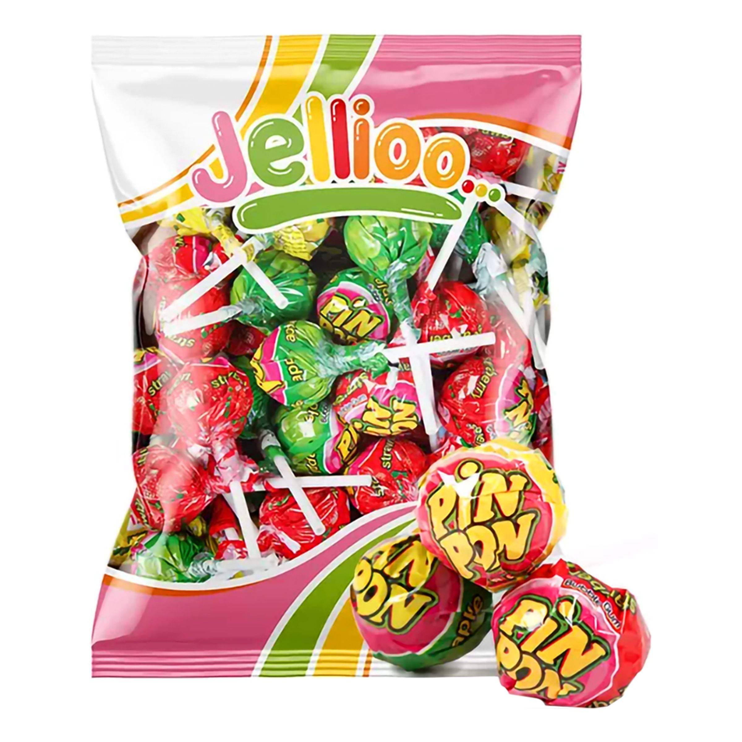 Pin Pon Lollipop Gum Sour Mix Storpack - 1 kg