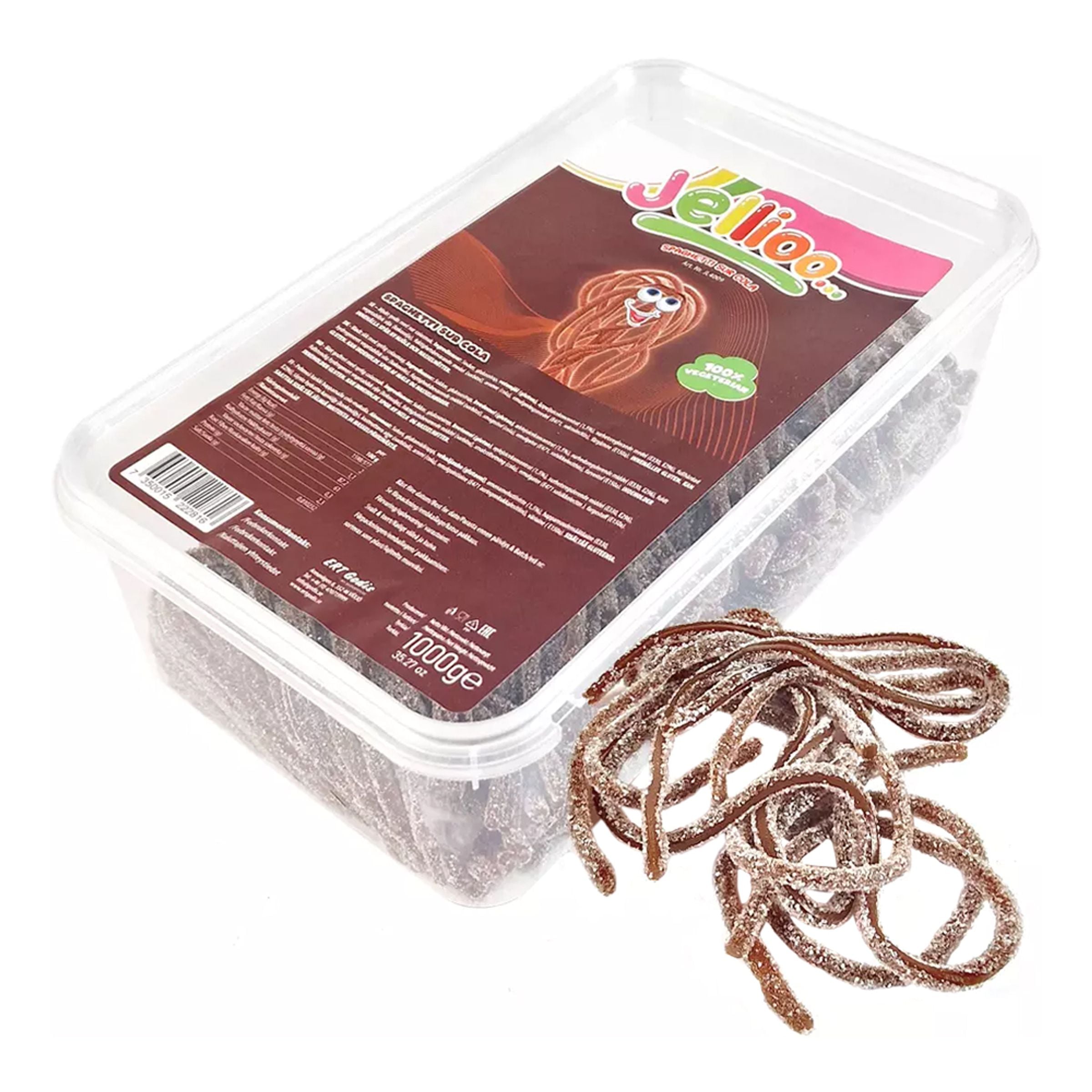 Jellioo Spaghetti Sur Cola Storpack - 1 kg