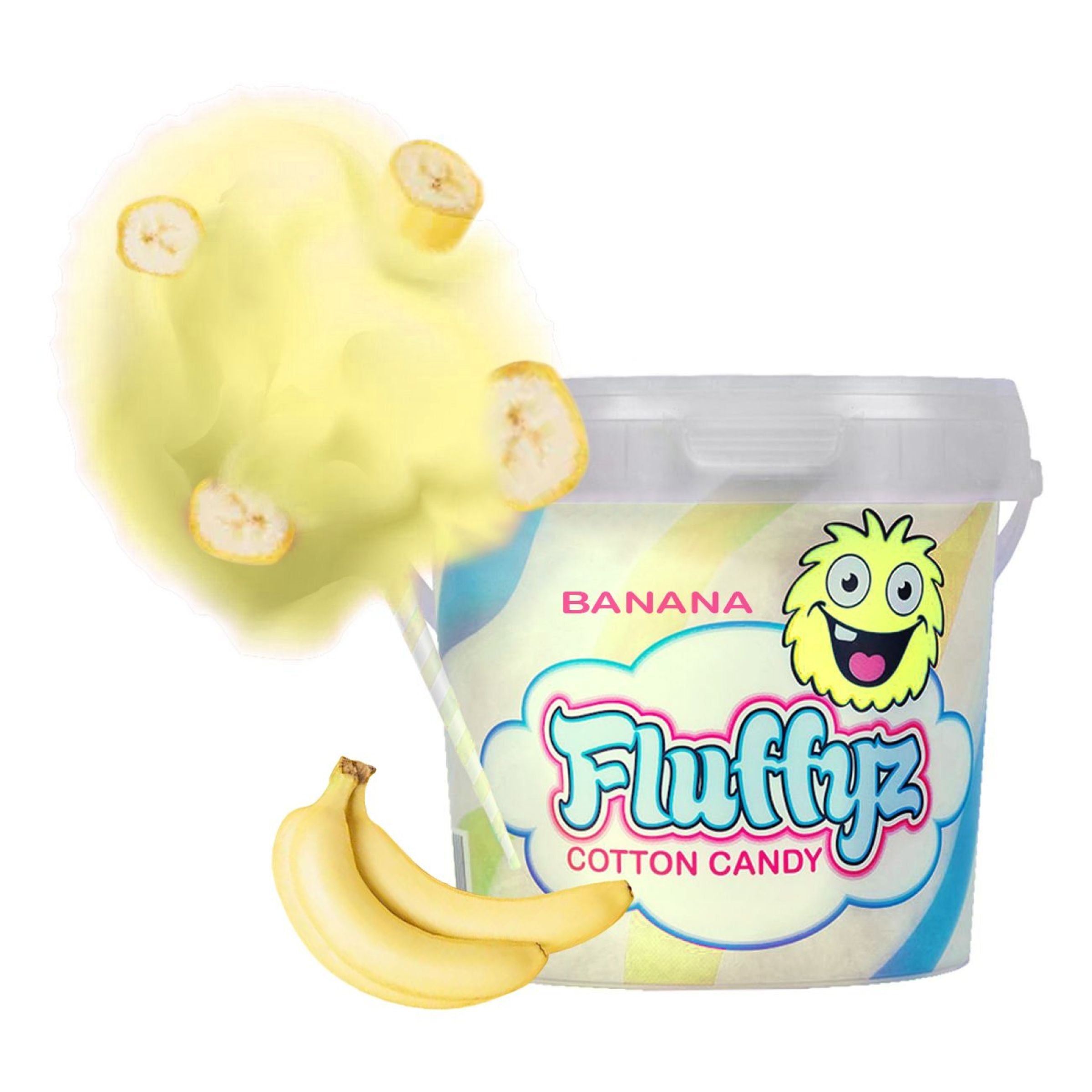 Fluffyz Sockervadd Banan - 50 g