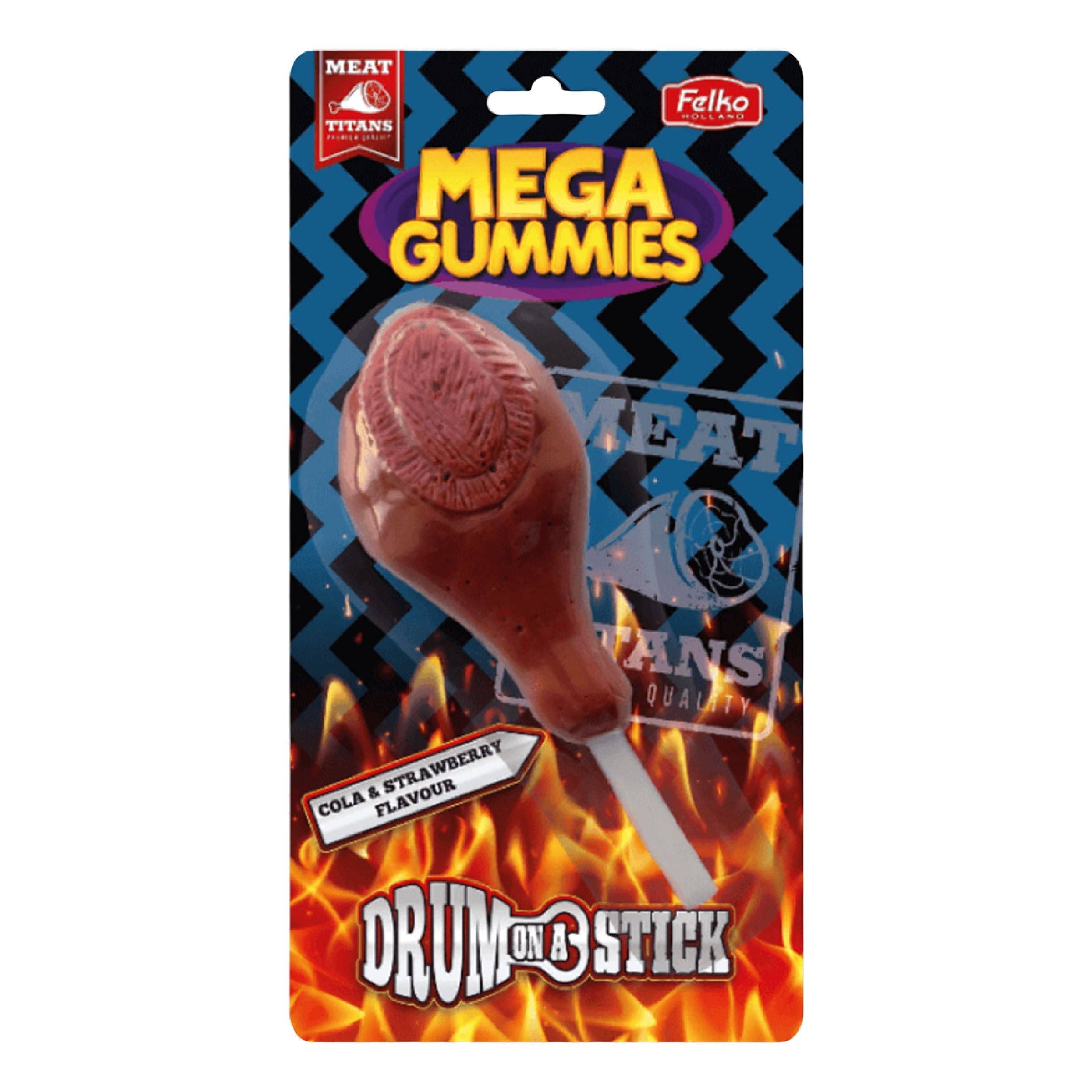 Felko Mega Gummies Drum-on-a-Stick - 120 g