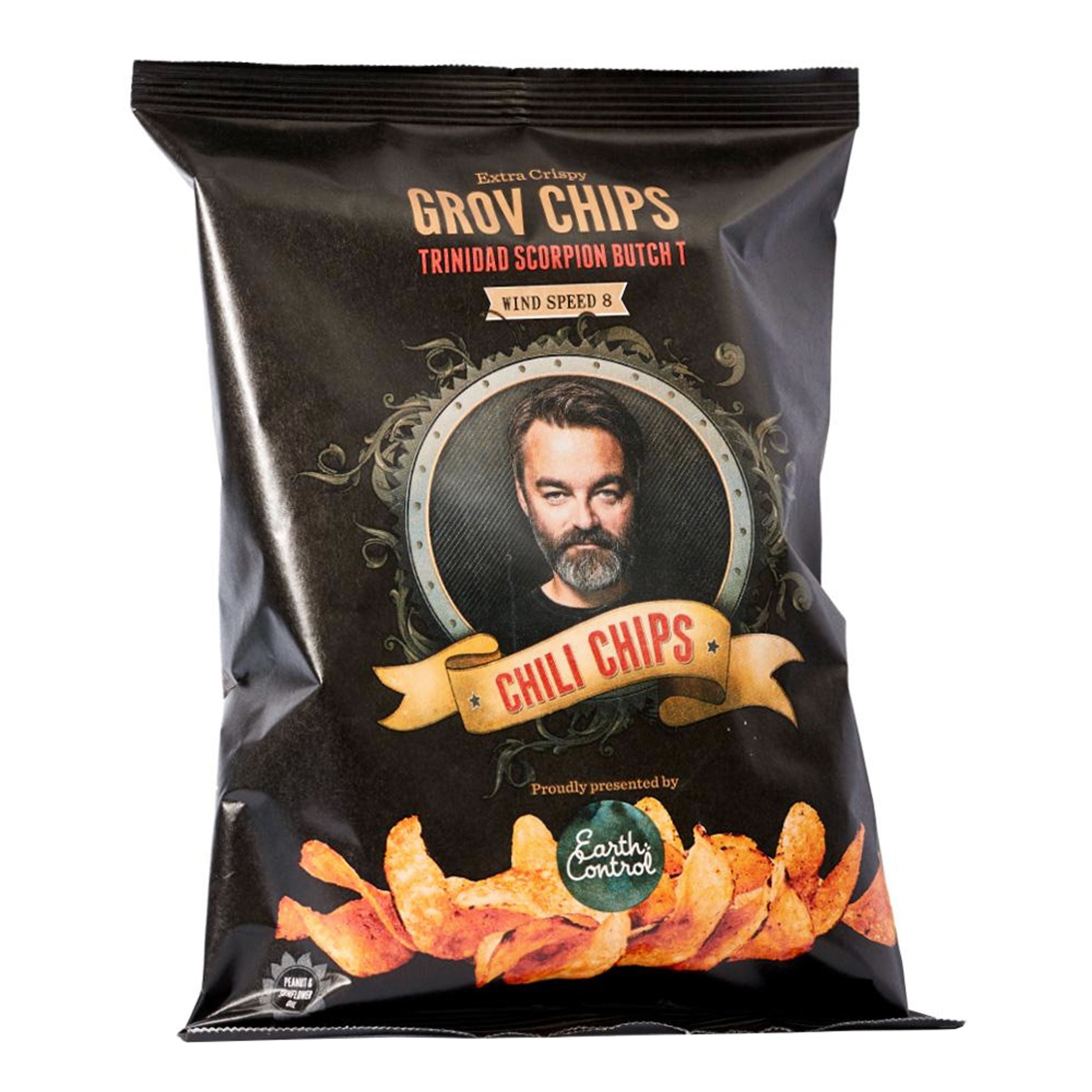 Chili Klaus Chips - Vindstyrka 8 x 150 g