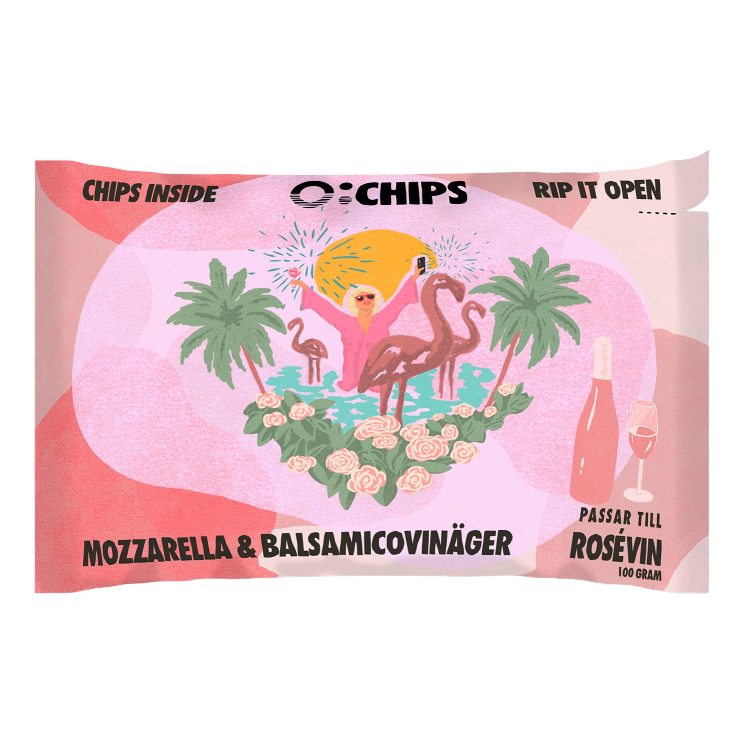 Ö-Chips Rose Mozzarella & Balsamicovinäger - 100 g