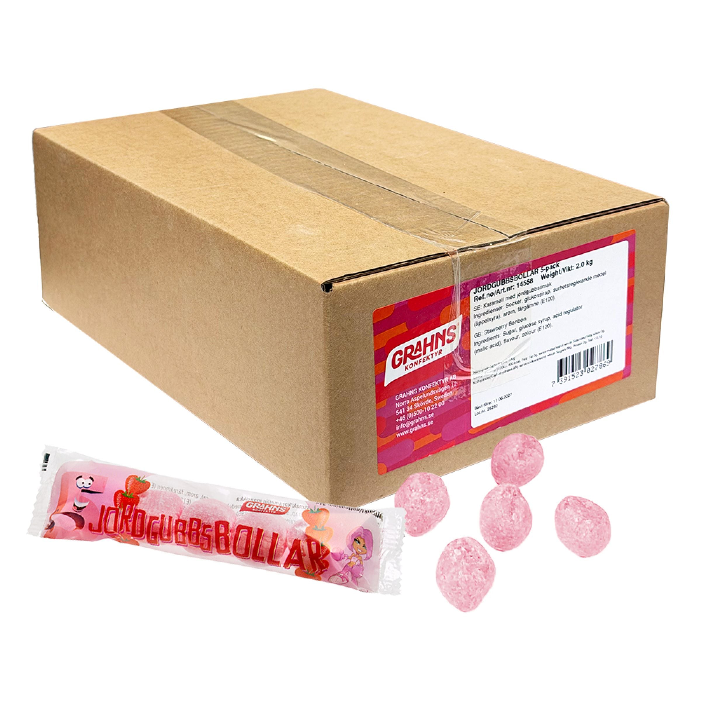 Grahns Jordgubbsbollar Storpack - 2 kg