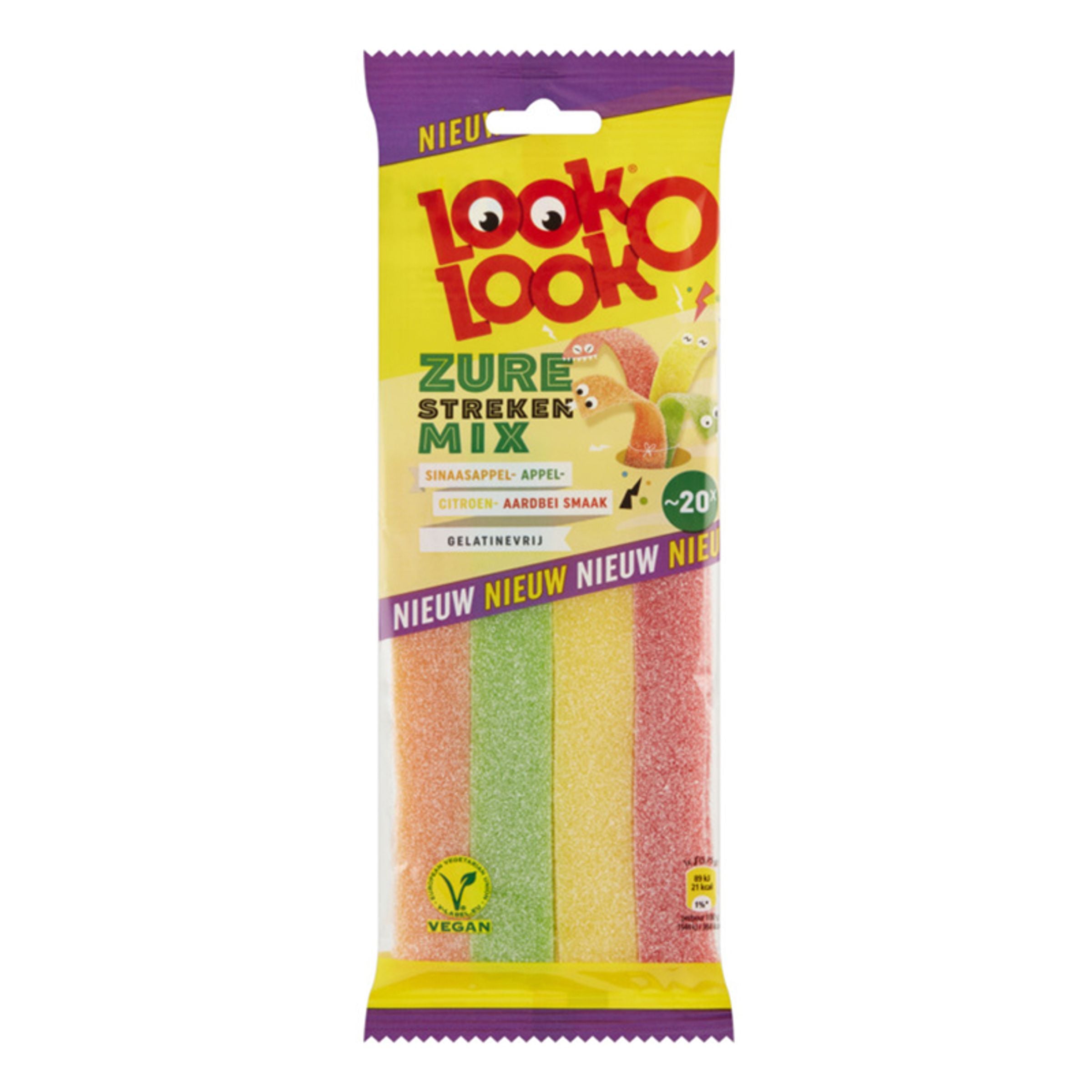 Look-O-Look Sour Mix Stripes - 115 g