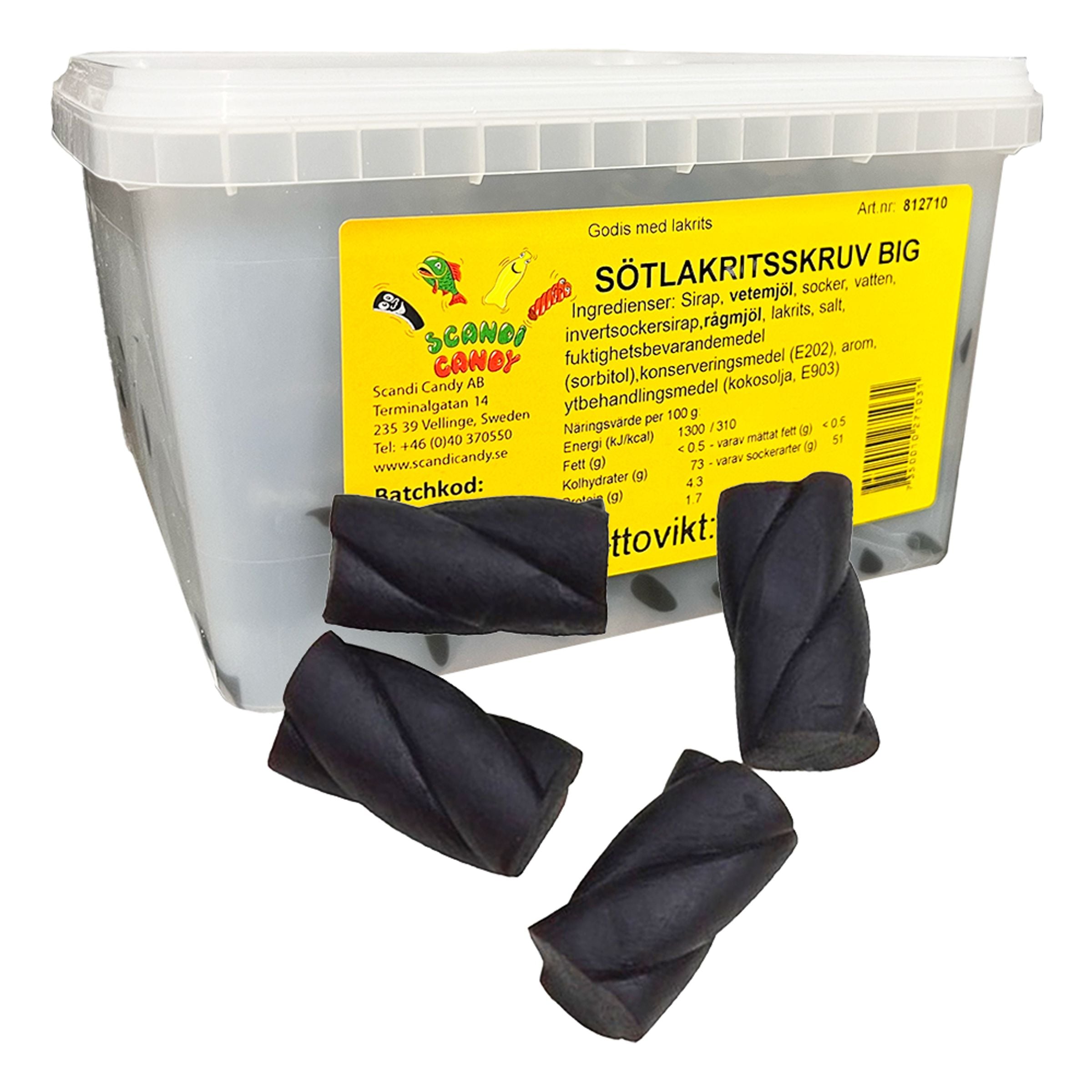 Sötlakritsskruv Big Storpack - 2 kg