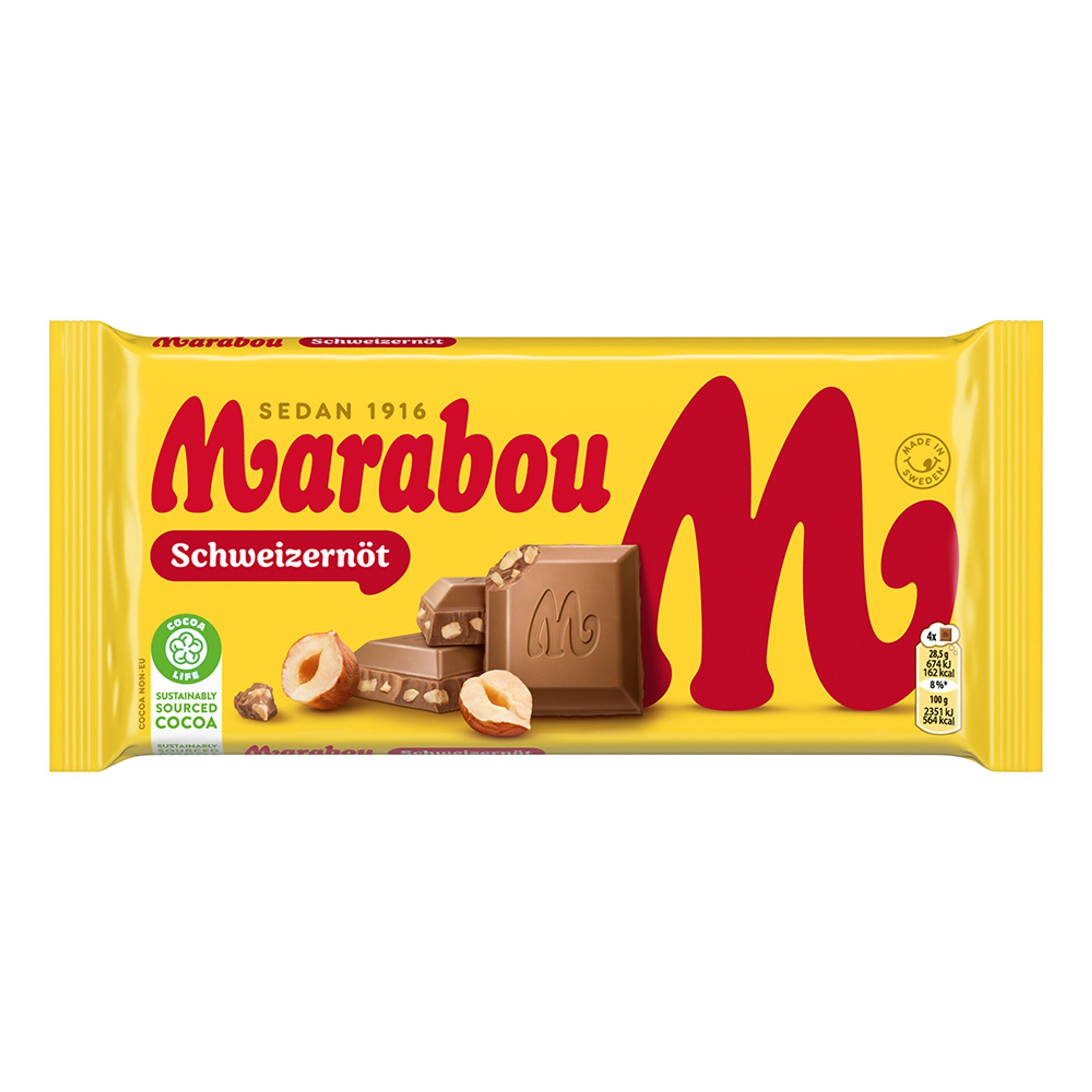 Marabou Schweizernöt Chokladkaka - 90 g